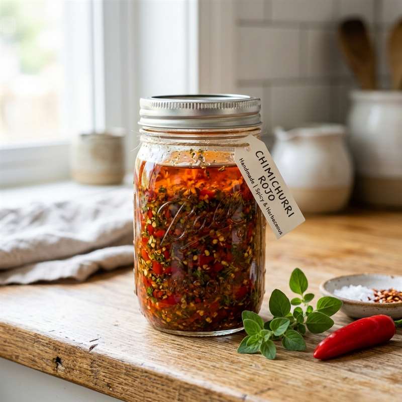 chimichurri rojo jar