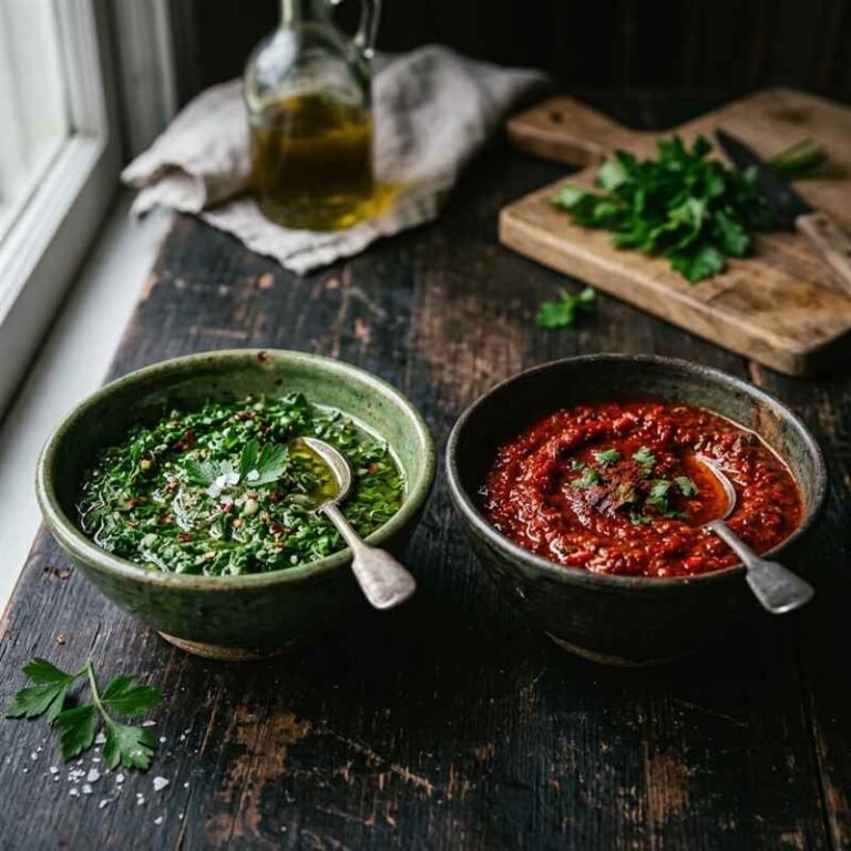 Chimichurri Verde vs Rojo